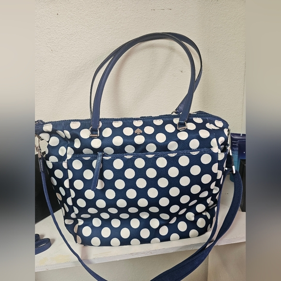 KATE SPADE JAE SEASIDE DOT BABY DIAPER NYLON BAG WKR00301 BLUE - Picture 2 of 9